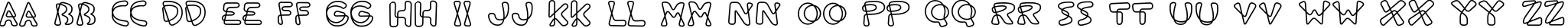 Пример написания английского алфавита шрифтом ShoeStringRound