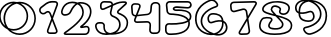 Пример написания цифр шрифтом ShoeStringRound