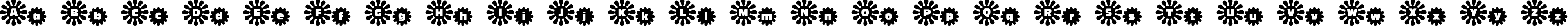 Пример написания английского алфавита шрифтом Shower Flower