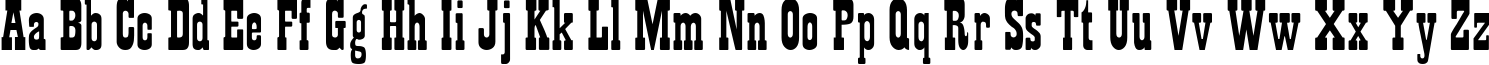 Пример написания английского алфавита шрифтом Showguide Normal