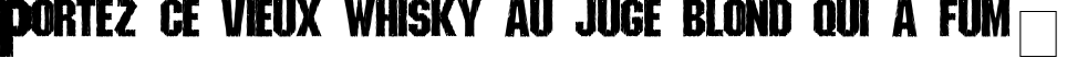 Пример написания шрифтом Shredded текста на французском