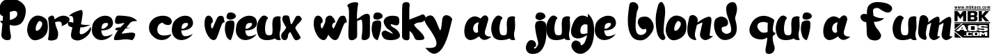Пример написания шрифтом Si Brot! текста на французском