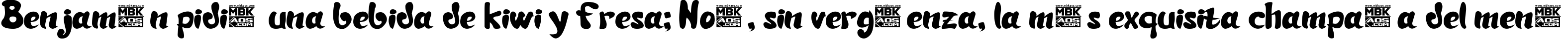 Пример написания шрифтом Si Brot! текста на испанском