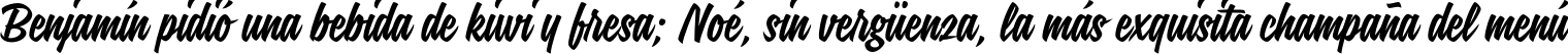 Пример написания шрифтом Signalist текста на испанском