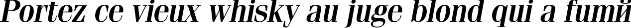 Пример написания шрифтом SimeizLight Bold Italic текста на французском