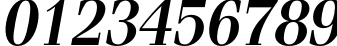 Пример написания цифр шрифтом SimeizLight Bold Italic