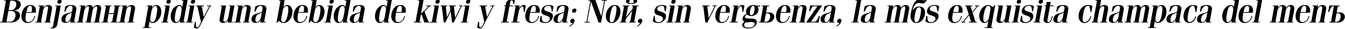 Пример написания шрифтом SimeizLight Bold Italic текста на испанском
