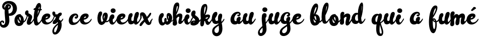 Пример написания шрифтом Simplisicky Fill текста на французском
