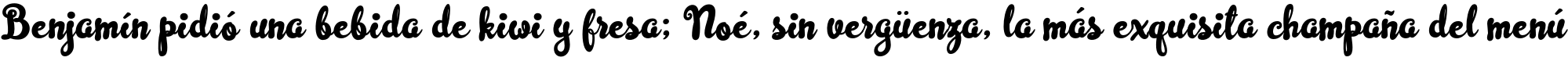Пример написания шрифтом Simplisicky Fill текста на испанском