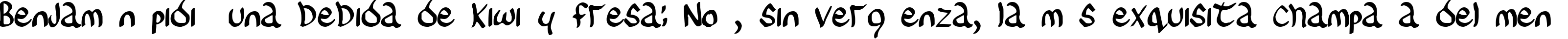 Пример написания шрифтом Sinead текста на испанском