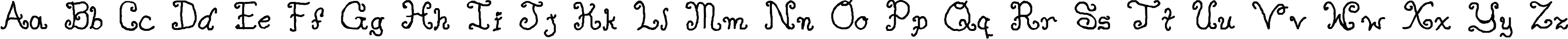 Пример написания английского алфавита шрифтом Single GyrlCyr