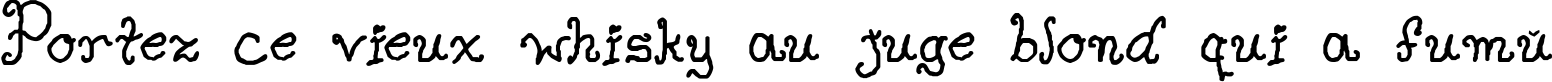 Пример написания шрифтом Single GyrlCyr текста на французском