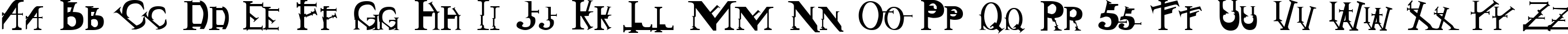 Пример написания английского алфавита шрифтом Singothic Regular