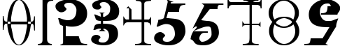 Пример написания цифр шрифтом Singothic Regular