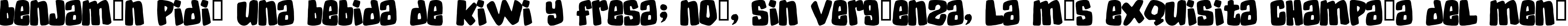Пример написания шрифтом SkaterDudes текста на испанском