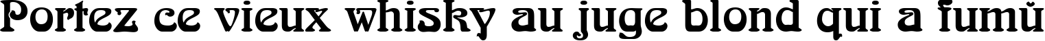Пример написания шрифтом SkazkaForSerge Medium текста на французском