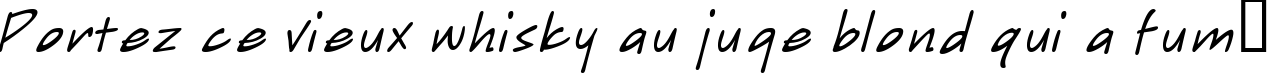 Пример написания шрифтом Sketchpad Note  Italic текста на французском