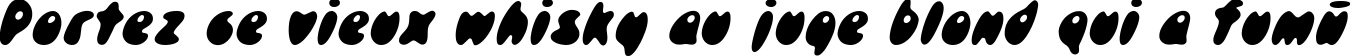 Пример написания шрифтом Skidoos Cyr Italic текста на французском