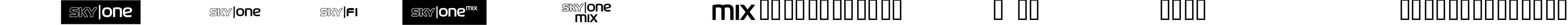 Пример написания английского алфавита шрифтом SKYfontone