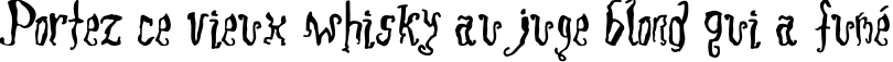 Пример написания шрифтом SlackScript текста на французском