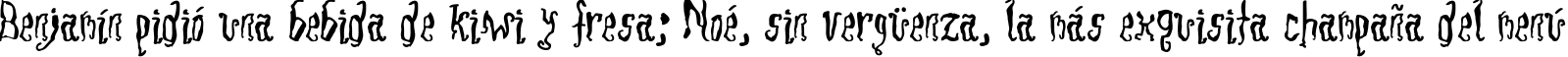 Пример написания шрифтом SlackScript текста на испанском