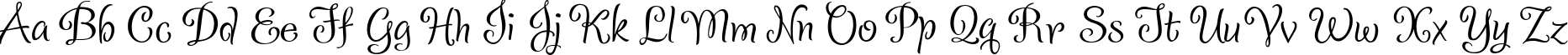 Пример написания английского алфавита шрифтом Sladkoeshka