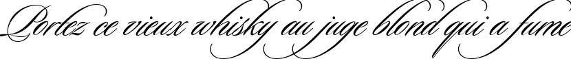 Пример написания шрифтом Sloop-ScriptThree текста на французском