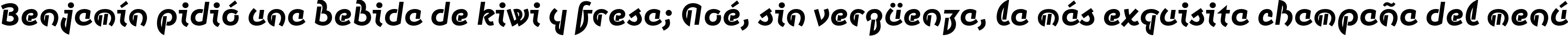 Пример написания шрифтом Smena Bold текста на испанском