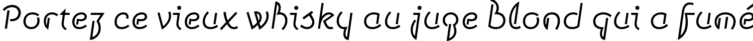 Пример написания шрифтом Smena Light текста на французском
