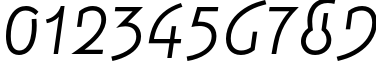Пример написания цифр шрифтом Smena Light
