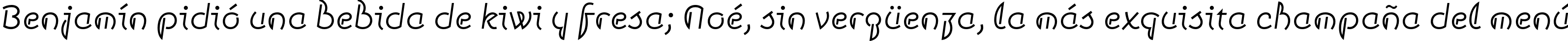 Пример написания шрифтом Smena Light текста на испанском