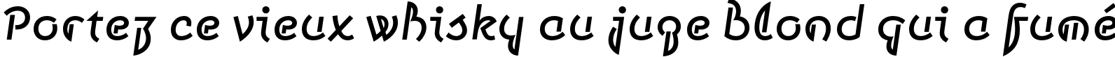 Пример написания шрифтом Smena Medium текста на французском