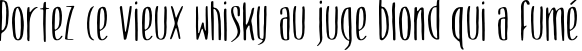 Пример написания шрифтом Smoothie текста на французском