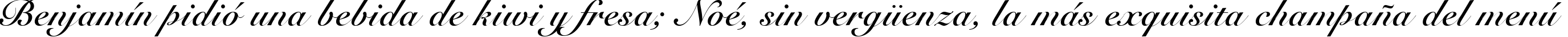 Пример написания шрифтом Snell Bold BT текста на испанском
