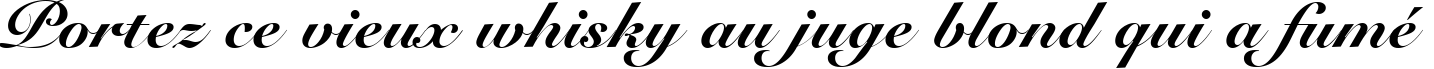 Пример написания шрифтом Snell Black BT текста на французском