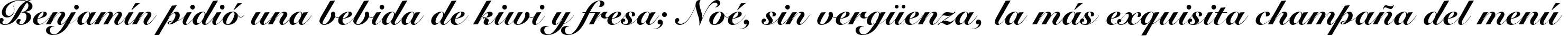 Пример написания шрифтом Snell Black BT текста на испанском