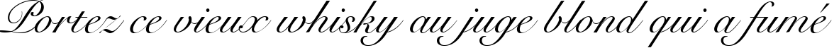 Пример написания шрифтом Snell BT текста на французском