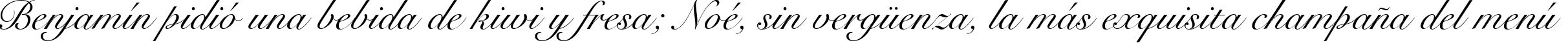 Пример написания шрифтом Snell BT текста на испанском