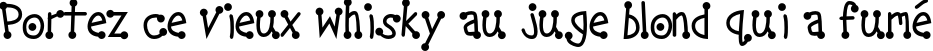 Пример написания шрифтом SororityHack текста на французском