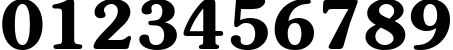 Пример написания цифр шрифтом Souvienne Bold