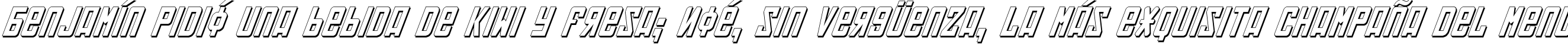 Пример написания шрифтом Soviet 3D Italic текста на испанском