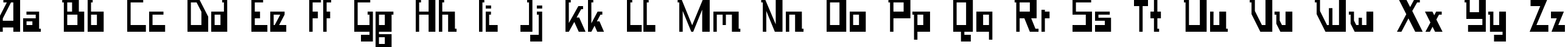 Пример написания английского алфавита шрифтом Space worm