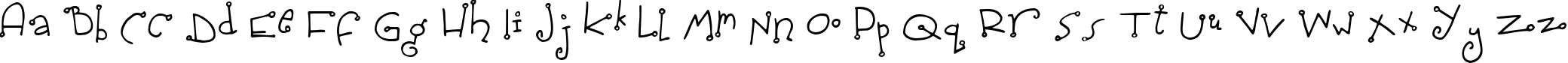 Пример написания английского алфавита шрифтом Spidershank