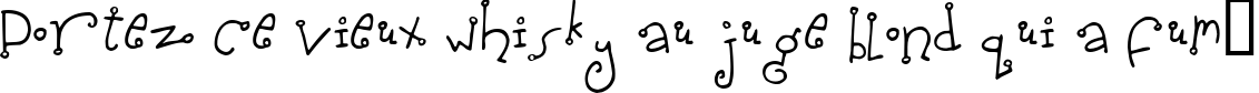Пример написания шрифтом Spidershank текста на французском
