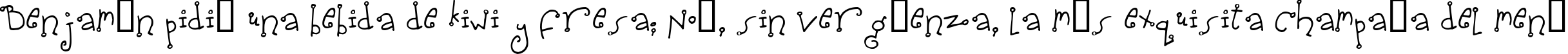 Пример написания шрифтом Spidershank текста на испанском
