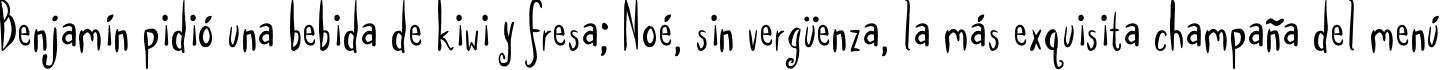 Пример написания шрифтом SpillMilk текста на испанском