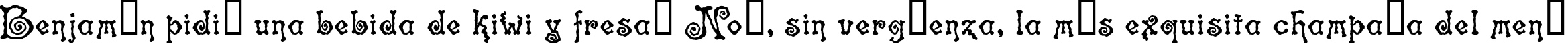 Пример написания шрифтом Spinstee текста на испанском