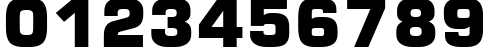 Пример написания цифр шрифтом Square721 Blk Normal