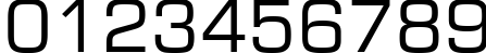 Пример написания цифр шрифтом Square 721 BT