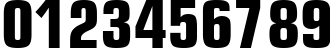Пример написания цифр шрифтом Square 721 Bold Condensed BT